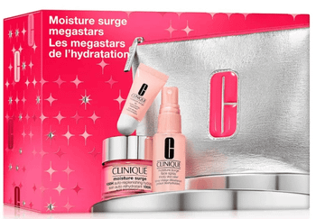 Clinique Moisture Surge Active Glow Sérum 30 ml + Mascarilla Noche 30 ml + Spray Facial Thirsty Skin Relief 30 ml
