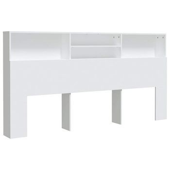 Cabecero Cama - Mueble Cabecero Blanco 200x19x103,5 Cm Mc4394