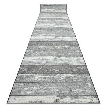 Alfombra De Pasillo Con Refuerzo De Goma 100 Cm Madera Tablero Gris 100x800 Cm