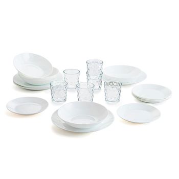 Vajilla vidrio opal transparente 24 piezas