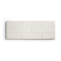cabecero de cama 130 muro ladrillos de polipiel 152x57x5cm blanco