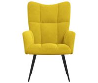 vidaxl sillon de relax de terciopelo amarillo mostaza