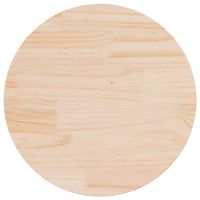 tablero de mesa  tablero escritorio redondo madera maciza de pino o70x3 cm