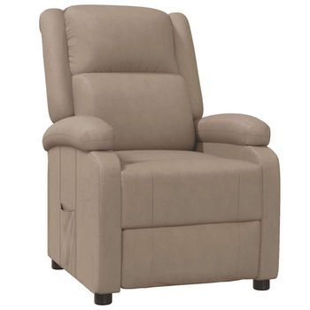 Sillón Reclinable De Cuero Sintético Color Capuchino Vidaxl