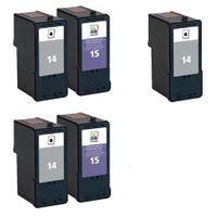 compatible multipack lexmark x2620 printer ink cartridges 5 pack -18c2090e