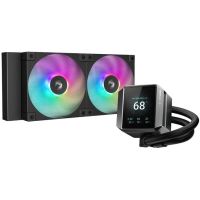 deepcool mystique 240 argb kit de refrigeracion liquida 240mm lcd negro