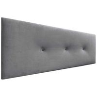 dhome cabecero de terciopelo liso con botones 145x60 camas 120135140 - gris ceniza