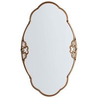 espejo de pared estilo glamour vintage decorativo con marco de metal dorado epannes