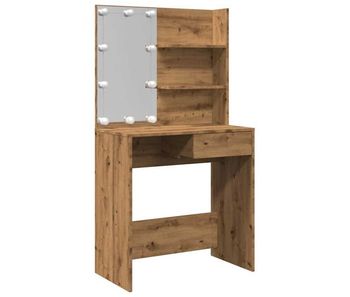 Tocador - tocador de maquillaje - mesa de tocador con luces led roble artisan 74,5x40x141 cm