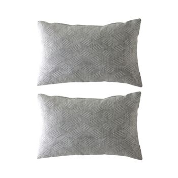 GUY LAROCHE - 2 fundas de cojín  jacquard TEVERE-B 30x50 cm Gris