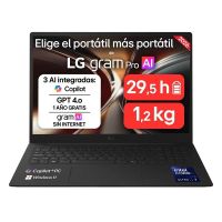 portatil lg gram pro 16z90u-gau85bn 16 intel core ultra 7 355 32gb 512gb ssd intel arc windows 11