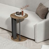 mesa auxiliar frederiksberg aglomerado 64 x o 34 efecto nogal  antracita encasa