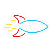 luz neon - forever neon plexi led rocket multicolor neolia forever