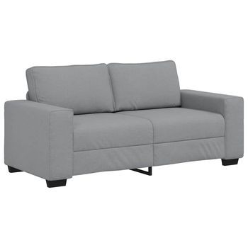 Sofá De 2 Plazas De Tela Gris Claro 180x77x82 Cm Vidaxl