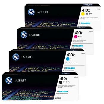 Original Multipack HP Colour LaserJet Pro M452dw Printer Toner Cartridges (4 Pack) -CF410X