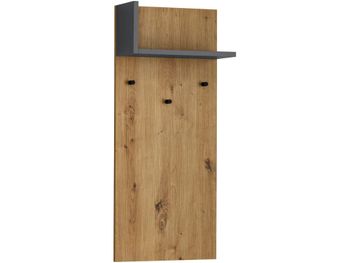 Panel con 1 estante en efecto roble antracita