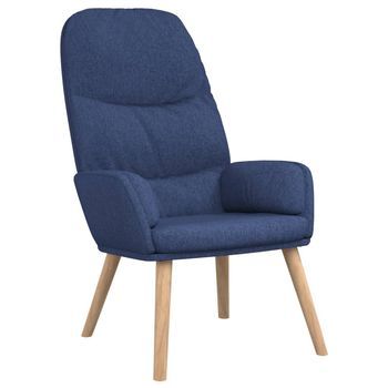 Sillón De Relax De Tela Azul Vidaxl