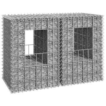 Cestas Postes De Gaviones 2 Unidades | Gavión Para Piedras | Gavión Decorativo Hierro 40x40x60 Cm Cfw264103