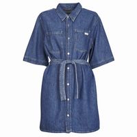 calvin klein jeans vestido linen boxy belted shirt dress para mujer