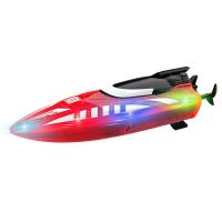 flytec v777 rtr 24g lancha rc de doble cara giratoria hacia adelante trucos luces led brillantes barco a alta velocidad