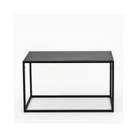 mesa de centro rectangular de metal negro mate