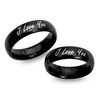 alianzas de boda de tungsteno negro grabadas con laser