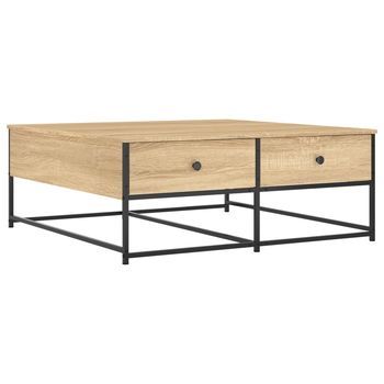 Mesa De Centro，mesa Auxiliar，mesa De Café Madera De Ingeniería Roble Sonoma 100x99x40 Cm