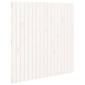 Cabecero De Cama De Pared Madera Maciza Pino Blanco 108x3x110cm Vidaxl