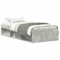 estructura de cama gris hormigon 90x190 cm vidaxl