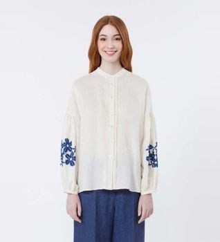 Weekend Max Mara para mujer. 2615111032600 Camisa Estro de lino beige (42), Casual, Manga larga