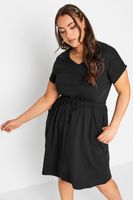 vestido camiseta negro mujer curvy y tallas grandes yours