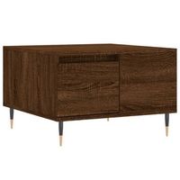 mesa de cafe - mesa de centro madera contrachapada roble marron 55x55x365 cm