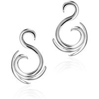 jorge revilla pendientes pendientes organicos en forma de s de plata de ley 925 para mujer