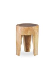 taburete de madera de suar beige