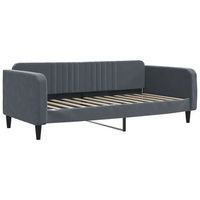 sofa cama sin colchon terciopelo gris oscuro 100x200 cm vidaxl