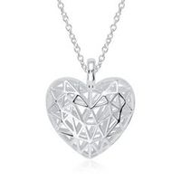 cadena de plata 925 con medallon de corazon