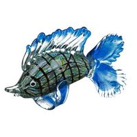 casablanca by gilde figurita decorativa pez arco iris soplado a boca h 20 cm