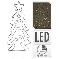 arbol de navidad estaca con 90 led ambiance