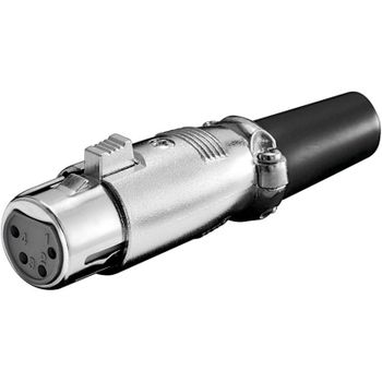 Conector XLR 4-pin Hembra Goobay 11960 Negro Metálico