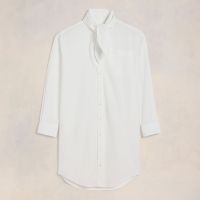 ami scarf collar cotton-poplin shirt dress - fr 40uk 12