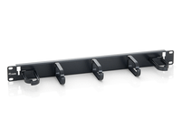 panel organizador de cables color negro 1u para armario rack 1 ud