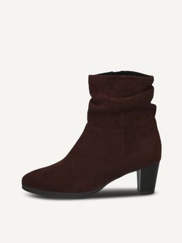 CAPRICE Bootie, brown, made of Textiles with Block heel, Size 36