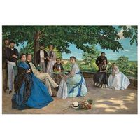 legendarte - cuadro lienzo impresion digital - retrato de una familia - frederic bazille - decoracion pared cm 50x70