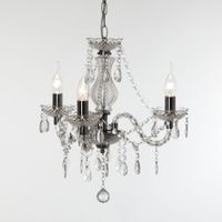 lampara de arana luster transparente 3 luces