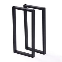 juego de 2 patas de mesa moldrup acero 56 x 27 cm negro mate encasa