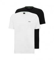boss para hombre 50478019 pack 2 camisetas logo negro blanco xxl casual manga corta algodon organico sostenible