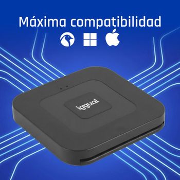 Iggual dni sip id card reader usb-a / type c