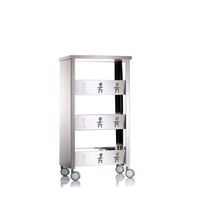 carrito auxiliar con ruedas carro de almacenamiento bali para la cocina oficina o banoacero inoxidable