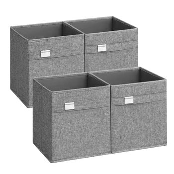 Plegables Cajas Almacenaje, Gris Paloma / 26 x 26 x 28 cm