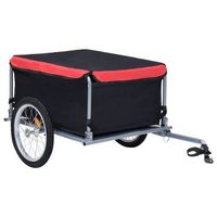 remolque para bicicletas negro y rojo 65 kg vidaxl